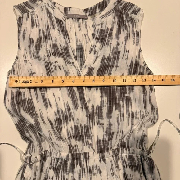 TART Sleeveless V-neck button down mini dress with pockets women’s size XS - Picture 11 of 12